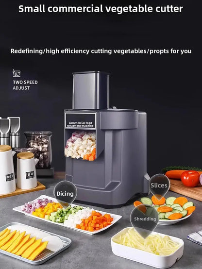 ULRICA 4-In-1 Electric Veggie Chopper Slicer: Multi-Functional Dicer Grater for Potato, Carrot & Onion